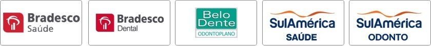 BRADESCO SAÚDE, BRADESCO DENTAL, PORTO SEGURO SAÚDE, PORTO SEGURO ODONTOLÓGICO, BELO DENTE, SUL AMERICA SAÚDE, SUL AMÉRICA ODONTOLÓGICO